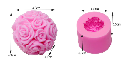 Forma silikónová guľa ružičková
